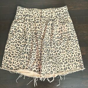 Free People We The Free Thirty-One Leopard Print Shorts